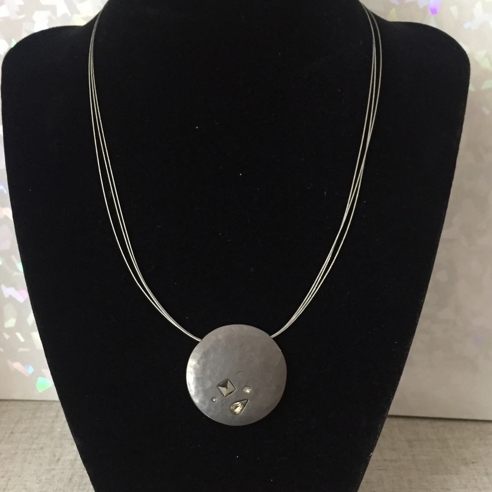 Necklace with 3 Wire Strand Chain & Pendant